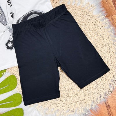 Conj. Blusão Fashion Girl e Bermuda - Off White e Preto